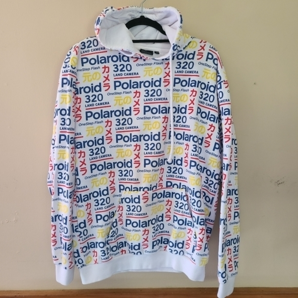 Polaroid White Hooded‎ Sweatshirt